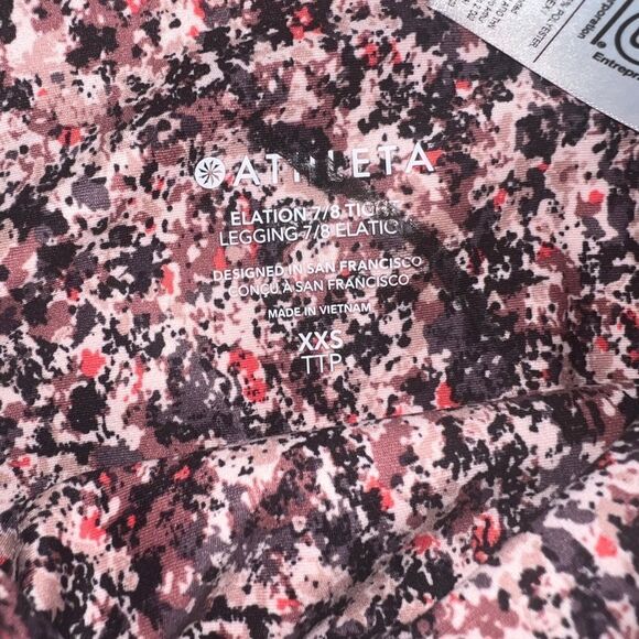 Athleta Paint Texture Sunset Elation 7/8 Tight Legging Pink XXS NWOT - Picture 4 of 7